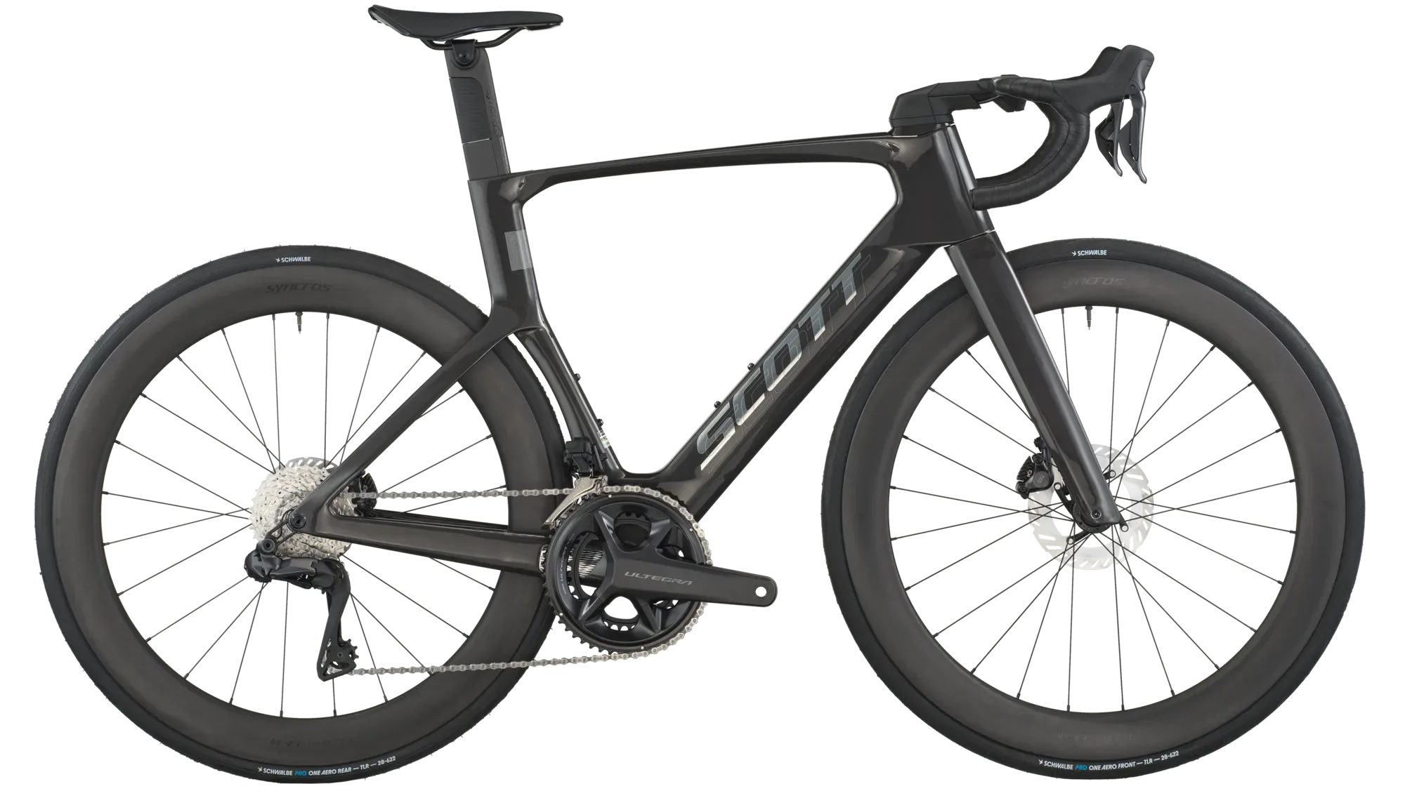 SCOTT Foil RC 10 Rennrad 2026 in mattschwarz mit Aero-Rahmen, Vollcarbon-Gabel, tiefen Carbon-Laufrädern und Rennlenker