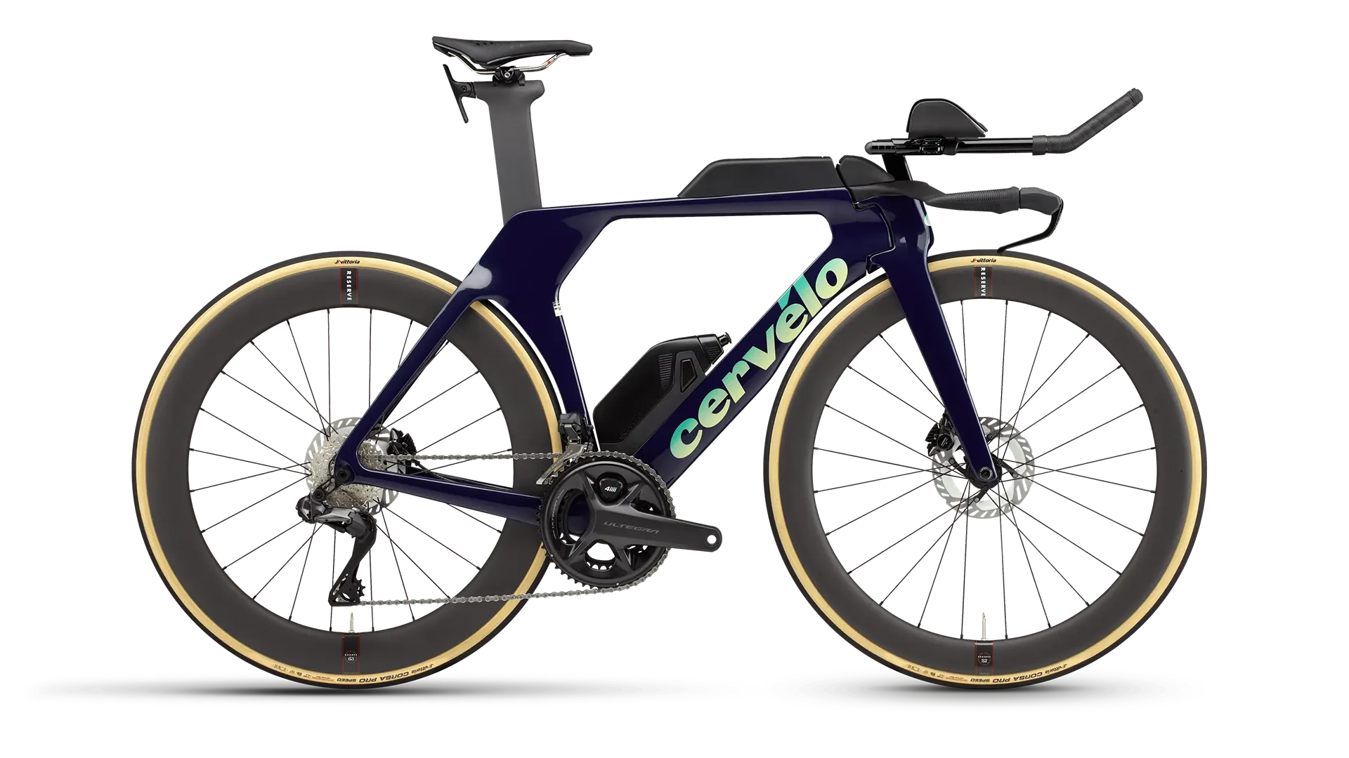 Cervélo P5 Triathlon-Time‑Trial Rennrad in tiefem Dahlienblau mit Ultegra DI2 Antrieb und profiltiefen Carbonrädern
