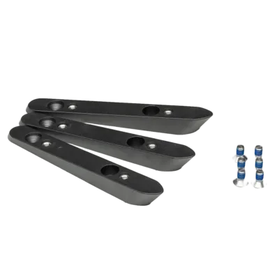 Profile Design HSF Wedge: drei schwarze Kunststoff-Wedges mit Schrauben, Fahrrad-Aerobar Komponenten und Montagezubehör