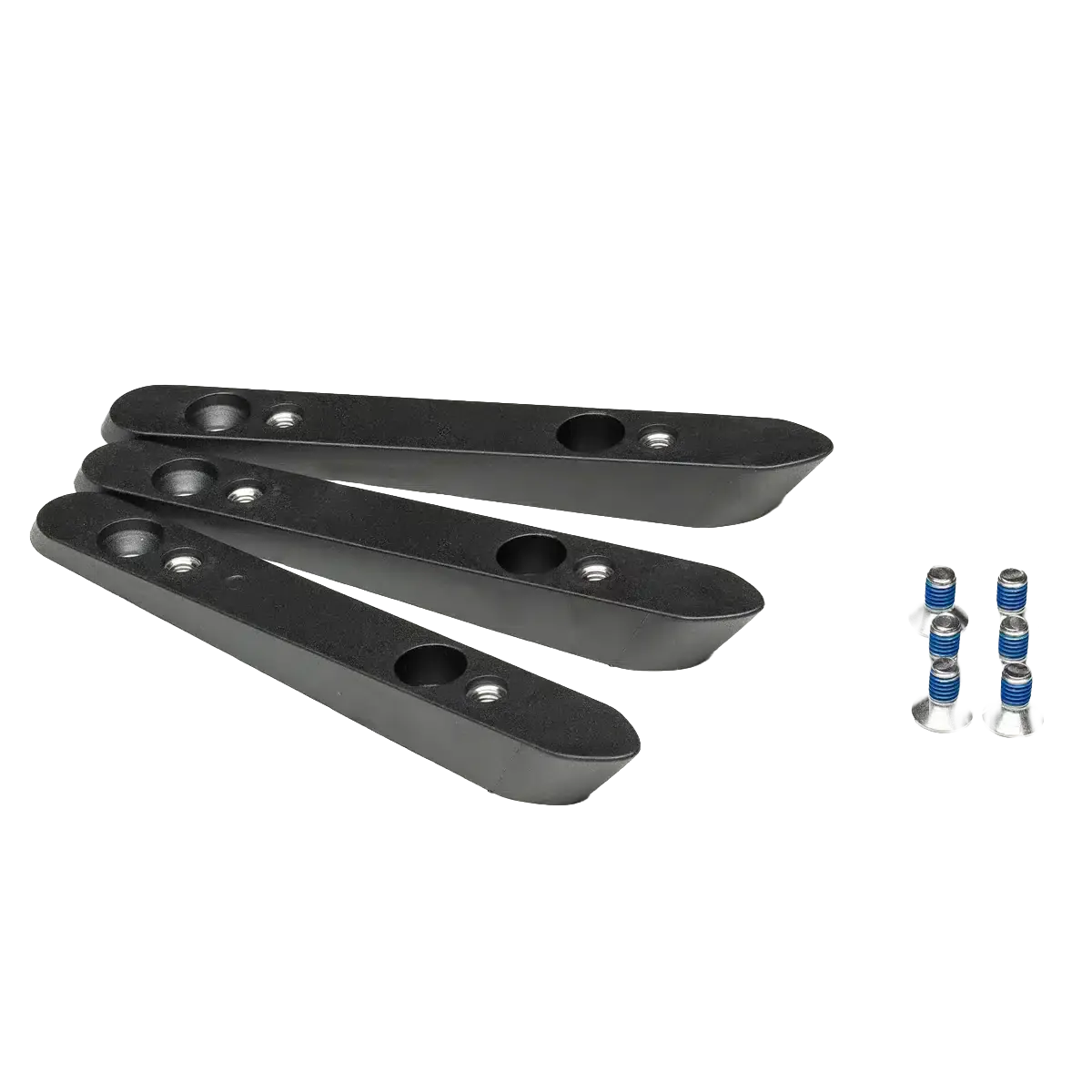 Profile Design HSF Wedge: drei schwarze Kunststoff-Wedges mit Schrauben, Fahrrad-Aerobar Komponenten und Montagezubehör