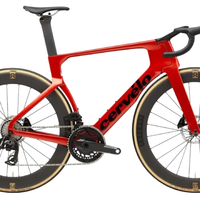 Cervélo S5 Force AXS 2026 Rennrad in Carnelian Rot, aerodynamischer Carbon-Rahmen mit Scheibenbremsen